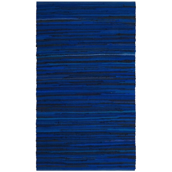 Safavieh Rag Rug Small Rectangle Area Rug, Blue and Multi - 3 x 5 ft. RAR130B-3 - main
